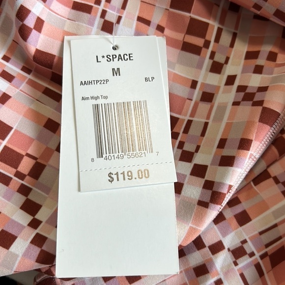 LSpace Aim High Active Crop Top Block Party Pullover Long Sleeve Shirt Sz M NEW - Picture 11 of 13